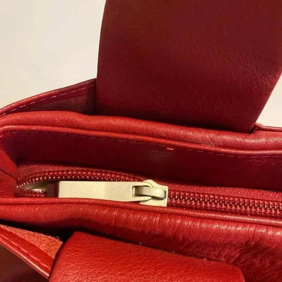 Fabrizio poker red leather satchel handbag - Picture 7 of 11